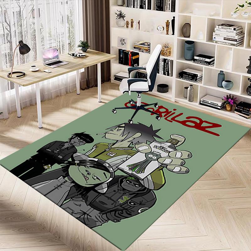 1pc Gorillaz Ink Carpet, Office Rug Outdoor Mat Home Decor Area Carpet Festival