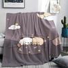 1PC Bubu Dudu Print Flannel Blanket, High quality All Seasons, Home Decor, Warmth and Comfort, Perfect for Christmas Gifts