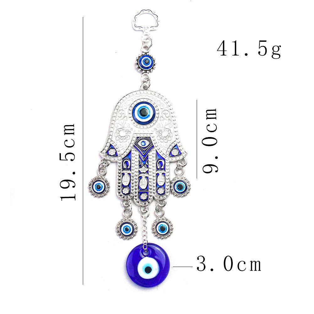 

Muslim Hamsa Fatima Palm Turkish Blue Eyes Boncuğu Exorcism Lucky Amulet Metal Car Pendant Feng Shui Meditation Mascot Key Chain Quality