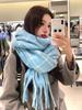 Cold Scarf Women's Autumn and Winter New Plaid Korean Atmosphere Thickened Warm and Cold Shawl Neck Protection Scarf Women