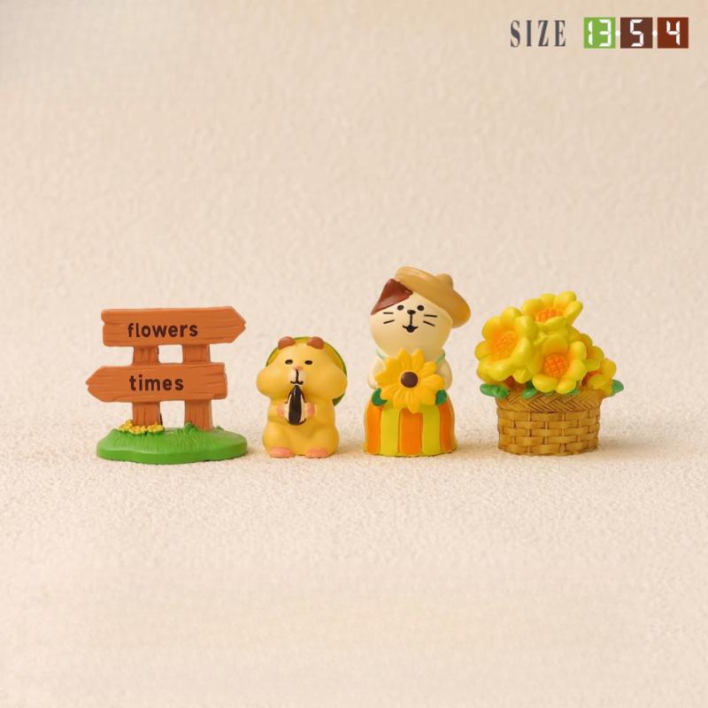 

Cute Painter Cat Decorative Ornaments Wooden Photo Frame Kawaii Cat Holding Baguette Resin Miniatures Creative Friends Gifts New