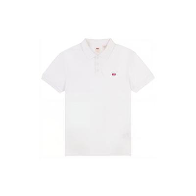 Levis Embroidered Cotton Polo Shirt Men Tops White 35883-0003