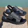 Fashion New Arrival Mens Casual Leather Beach Sandals Man Two Ways To Wear Slippers and Sandals Outdoor Half Flats Comfortable Sandals