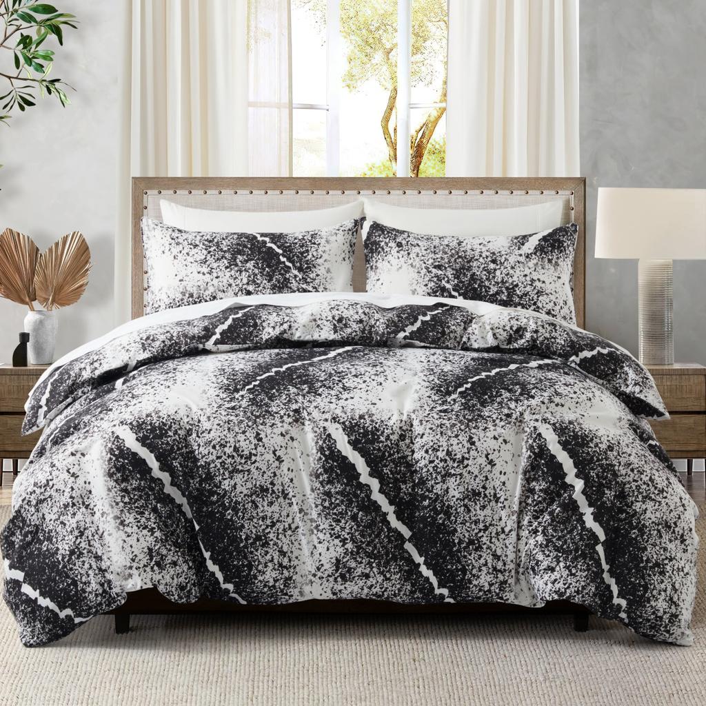 Boho Aztec Duvet Cover Queen King Vintage Colorful Southwestern Triangle Pattern Quilt Cover Exotic Tribal Geometric Bedding Set