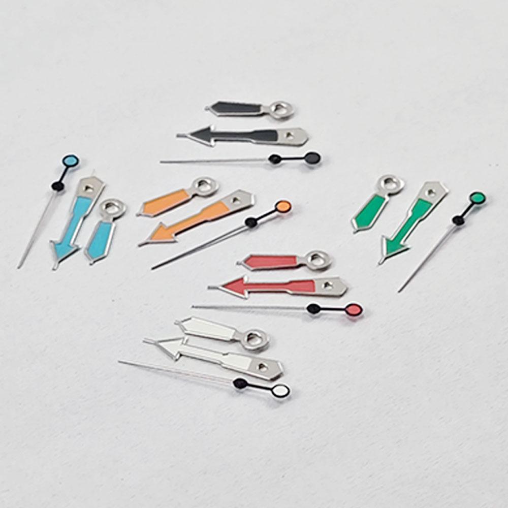 NH35 Watch Hands 8.5*12*12.5mm NH34 NH35A NH36 7S36 4R36 Silver Border Pointers Green Luminou Orange Red Blue for Seiko Part