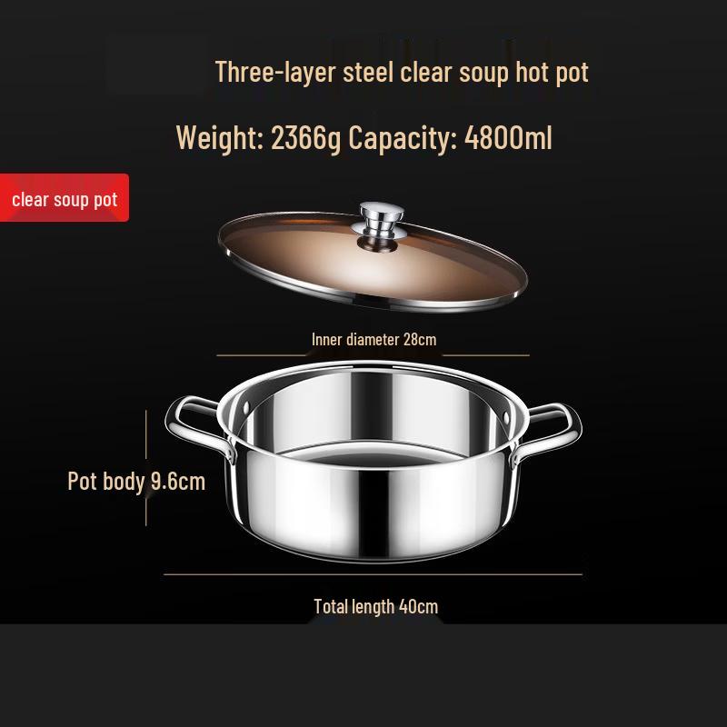 Wutuo 3-Layer Stainless Steel Hot Pot