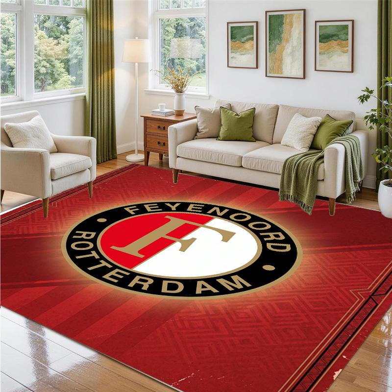 Feyenoord Design Crystal Velvet Rug Soft Decorative Mat for Bedroom Entrance