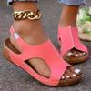 Women's Comfort Wedges Sandals  Casual Non Slip Beach Shoes Woman Roman Style Peep Toe Platform Sandals