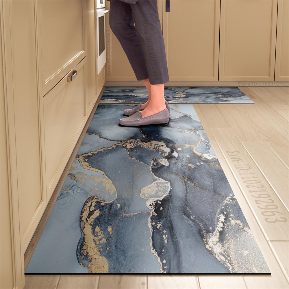 Rutschfeste Küchenmatte Lange Teppiche Kristall-Samt-Teppich für Wohnzimmer Absorbierende Fußmatten Schlafzimmer-Fußmatte Alfombra Kleine Teppiche