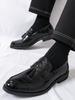 British Casual Business Shoes Men  Social Loafers Men Flat Tassels Formal Leather Shoes Male Party Dress Shoes