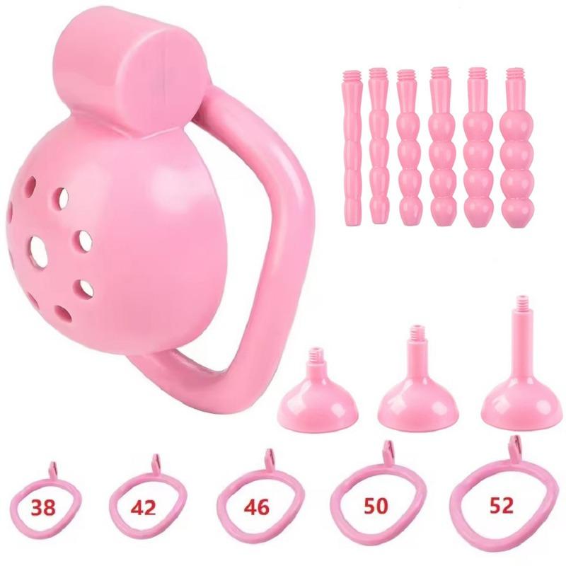 2026 Male Penis Chastity Cage Set Small Chastity Cage 5 Cock Rings With Urethral Sound Plug Penis Bondage Slave Man Sex Toy