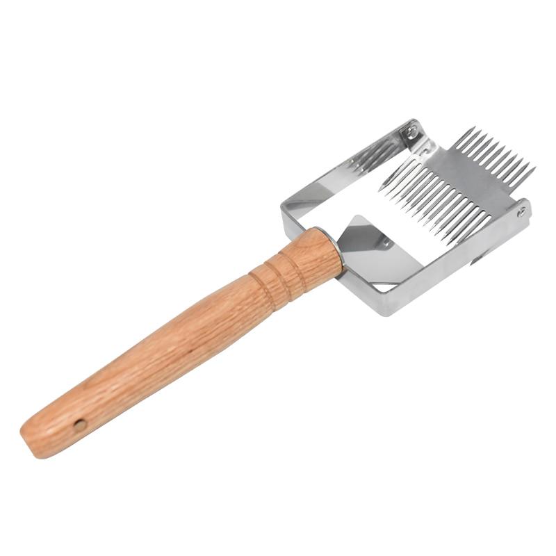 Wooden/Metal Handle Needle Honey Knife Sparse Shovel Cutter Honey Scraper Bee Shovel Comb Uncapping Fork Beekeeping Tools