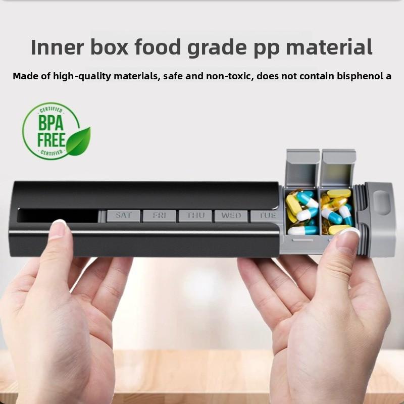 7-Day Pill Organizer Premium Abs Durable Portable Medication Storage Holder Travel Daily Tablets Vitamins Case