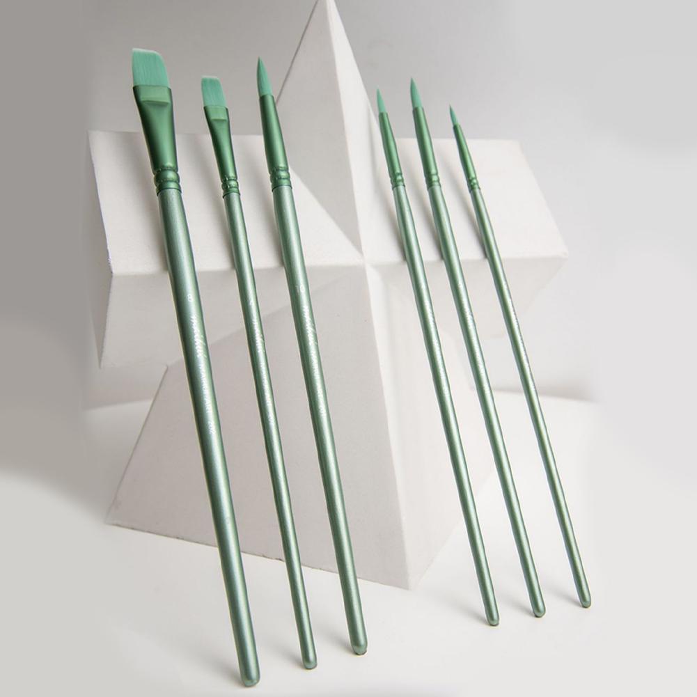 4/6 Stück Aquarellfarbenpinsel Pinselset Spitzpinselset Flachpinsel für Miniaturmodell