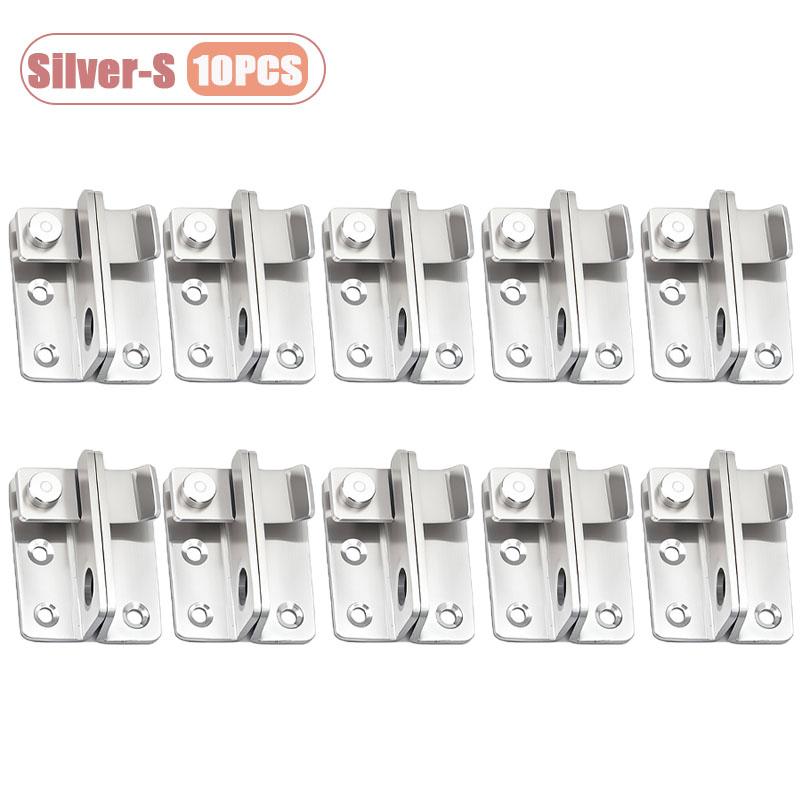 1-10PCS Heavy Duty Stainless Steel Locking Bolt for Cabinet Wardrobe with Lock and Latch for Bathroom Security Door