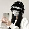Hats Winter Knitted Hats Pile Hats Big Head Circumference Soft and Waxy Cute Bear Ears Plush Hat Autumn and Winter Warm Hat