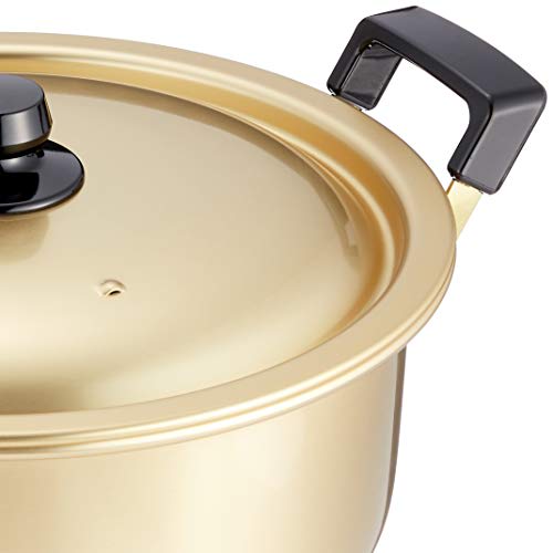 Hokuriku Aluminum 24cm Two-Handled Pot, Gas Stove Only, Lightweight, Pure Oxalic Acid, Flavorful, Made in Japan