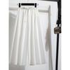 Small Summer New Arrival Plus Size Women's Clothing High Waist Lace-up White Loose Drooping Thin Cropped Wide Leg Culottes