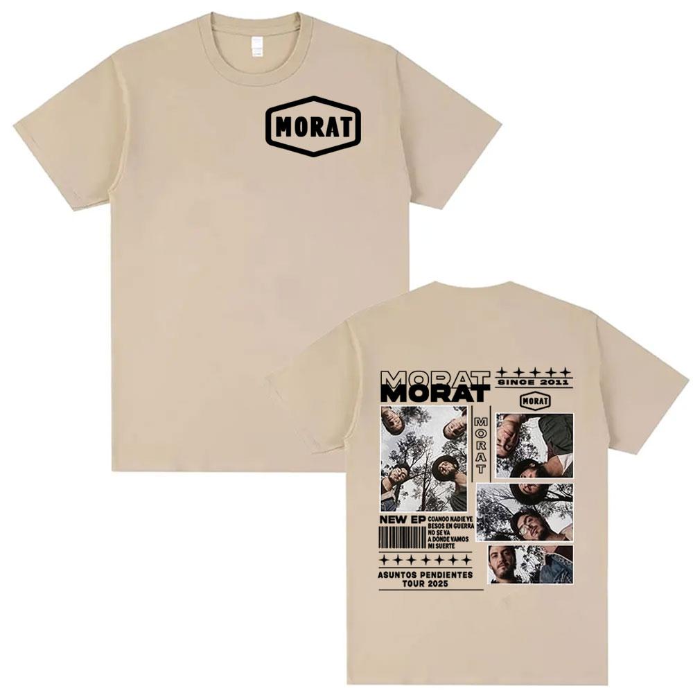 

2025 Summer Morat Band Asuntos Pendientes Tour Merch T Shirts Men Women Harajuku Trend Tee 100% Pure Cotton Printed T-shirt Y2k M