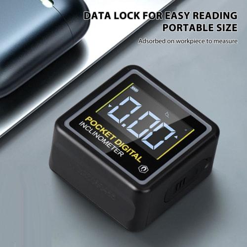 Mini Magnetic Digital Angle Finder, 4x90 Level Box Protractor Inclinometer, Backlight Level Gauge Measuring Tool for Woodworking and Construction Saw