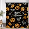 Skeleton Shower Curtain Bathing Skull Monstera Devil Evil Knight Happy Halloween Bathroom Decor Scary Polyester Bath Curtaixt6@