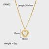 Ins Light Luxury Peach Heart White Fritillary Pendant Necklace Women's Stainless Steel Geometric Plated 11k Gold Niche Waterproof Jewelry