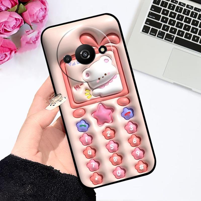 Soft Case For Redmi A3 A3x 4G Silicone TPU Phone Cover For Xiaomi Redmi A3 Pro Fashion Luxury Printing Coque Fundas Protector