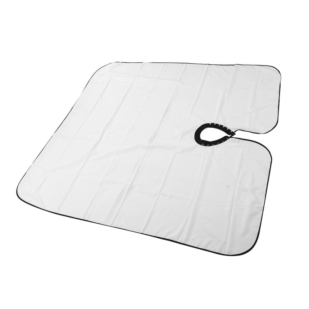 Hairdressing Apron Waterproof Adjustable Barber Cloth Wrap for Hair Cutting Salon Hairdresser White