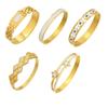 18K Goldplattiertes Geometrisches Zirkonia-Diamant-Armband aus Edelstahl