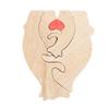 4.72x5.91x0.79in Beech Wood Bear Puzzle Ornament  Cabinet Surface Layout Craft