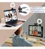 4" Aluminum Shell 5-Color Temperature Clip-On Beauty Ring Light for Video Conferencing and Live Broadcasts