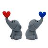 Elephant Heart Sculpture 3D Printed Small Elephant Figurine for Wedding Anniversary Valentine's