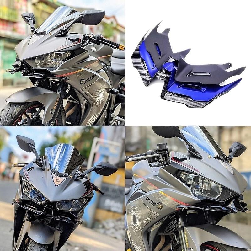 A51K-Motorcycle Front Aerodynamic Winglets Windshield Fairing Wing For YZF R3 R25 2014 -