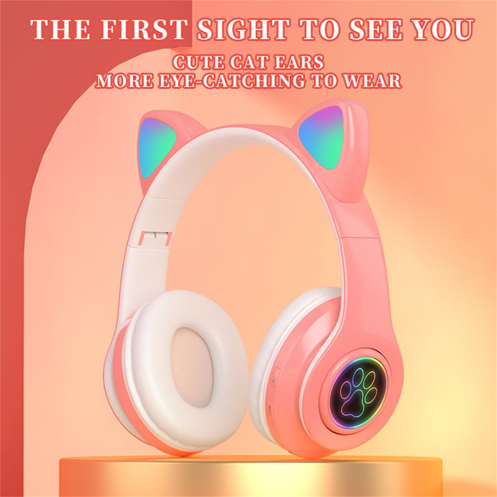 Wireless Bluetooth Kids Headphones, Ear Bluetooth Wireless/Wired Headphones ,LED Light Up Gaming Wireless Headset Over Ear With Microphone