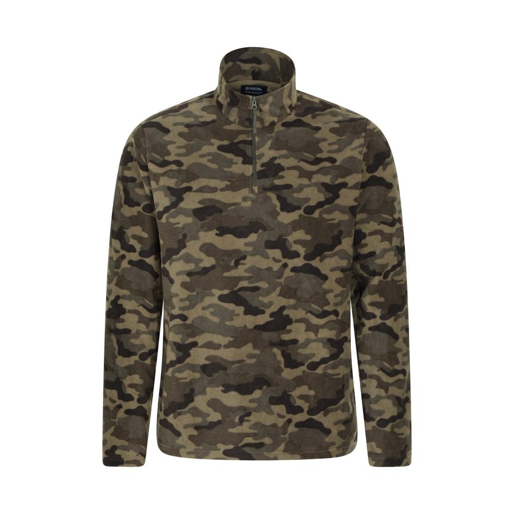 Mountain Warehouse Men's Camber II Camo Half Zip Fleece Top