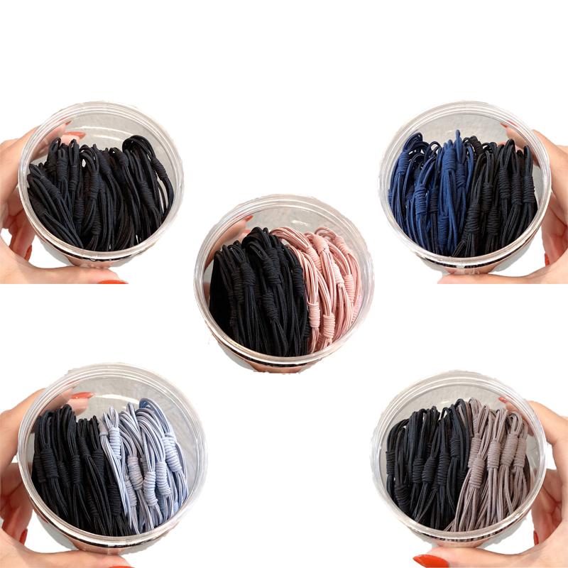 20Pcs Korean Women's Hair Tie Rubber Band simple High Elastic Durable Hair Ring Simple Temperament Hair Rope Hair Accessories
