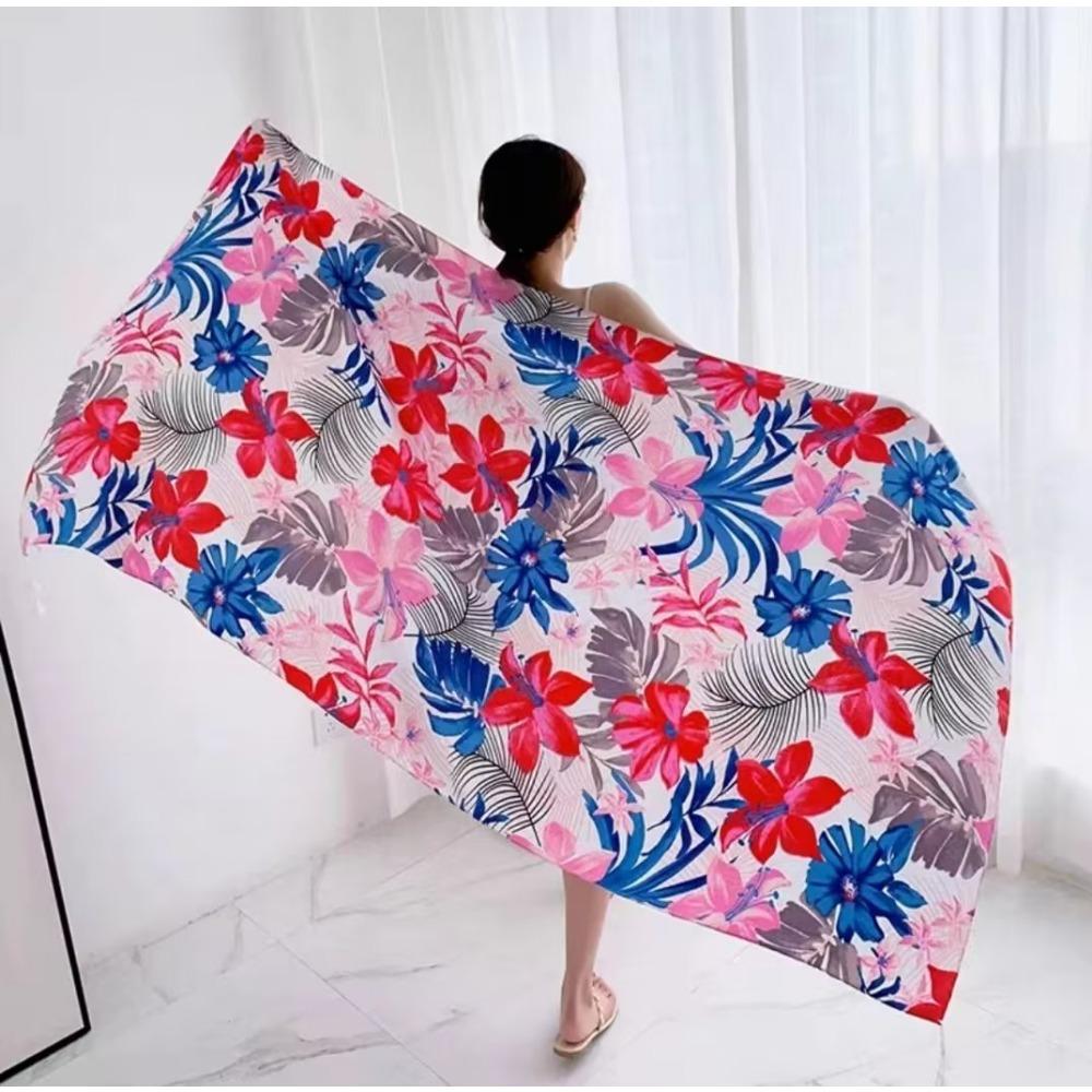 Chaka Salt Lake Great Northwest Tourism Ethnic Style Scarf Silk Scarf Women'S Summer Seaside Beach Shawl Sunscreen Thin