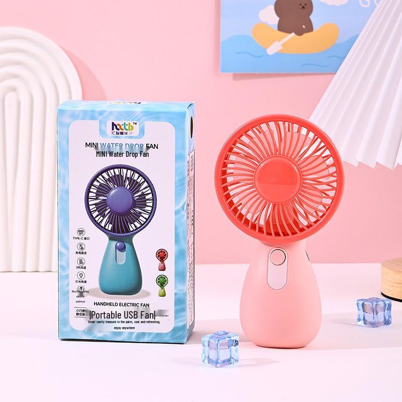 Portable USB Mini Fan - Silent Handheld & Desktop Fan for Travel or Study 14.5*7.3 cm