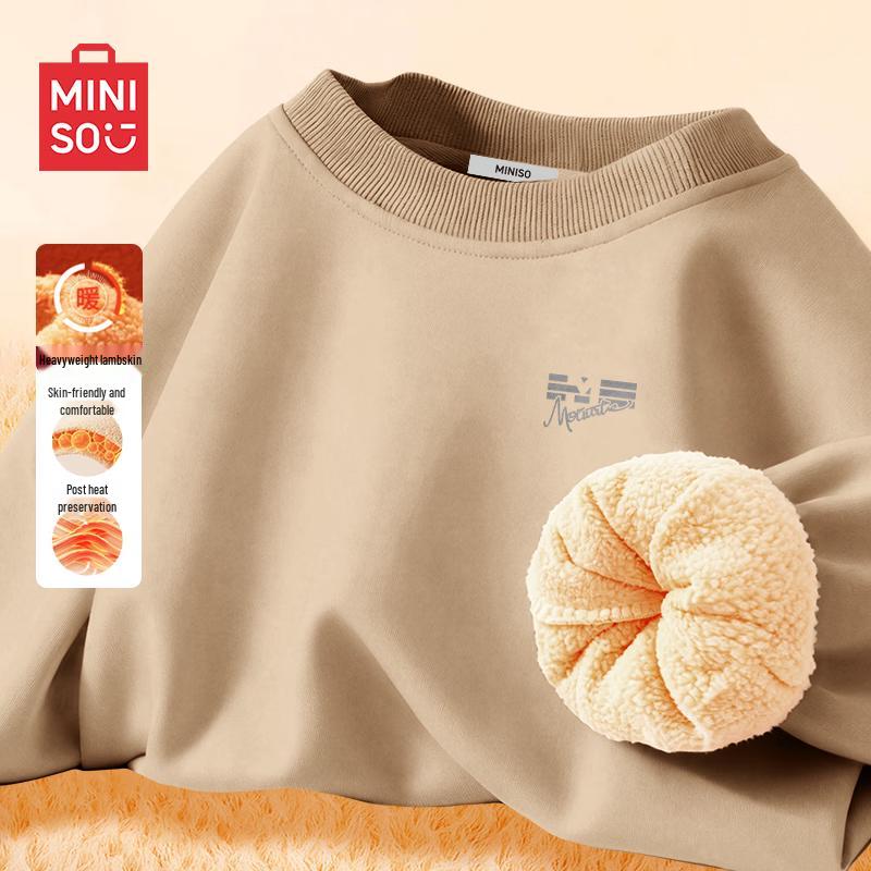 MINISO Men s Lamb Wool Round Neck Sweatshirt XL