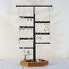 5-Tiers Jewelry Display Organizer Telescopic Earrings Necklaces Bracelets Holder with Wooden Tray Fashion Gift for Women