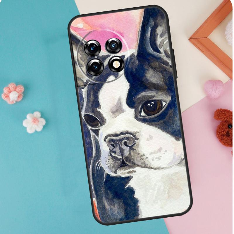 Boston Terrier Dog For OnePlus 15 13 12 11 15R 13R 12R 10R 10T 13T Case For OnePlus Nord 5 CE 2 3 4 Lite N20 N30