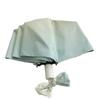 Salt-Style Gradient Blue Automatic Folding Umbrella: Dual-Use for Rain or Shine with Black Glue Sunscreen