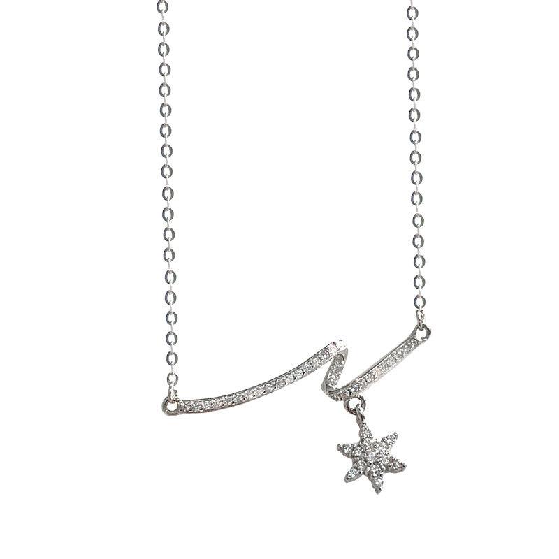 Flower Necklace Versatile, Sweet and Girlish, Niche Design, Full Diamond Collarbone Chain, Give To Best Friend