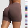 Fashion Seamless Three-Section Waist Fitness Shorts Women High Waist Peach Hip Lifting Sport Shorts Tight Quick-Drying Yoga Shorts