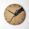 Elegant Simplistic Wood Wall Clock with Creative Crack Detail for Home Decors Battery Operated Round Hanging Clock