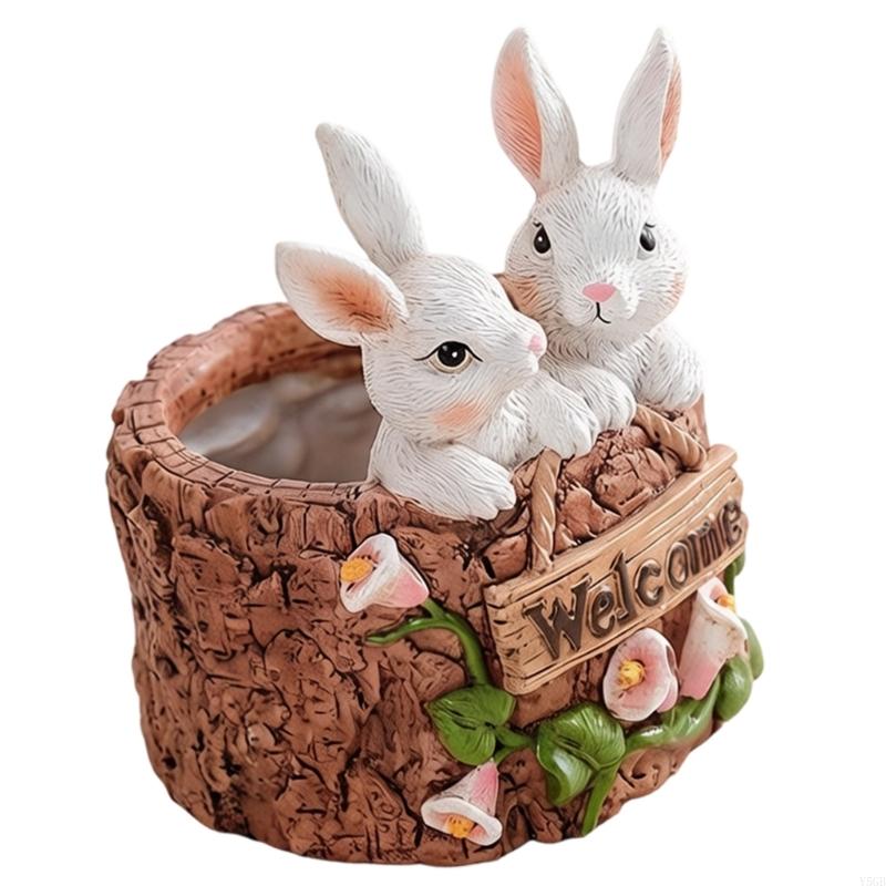Lovely Animal Resins Planter Animal Decorative Flower Pot for Outdoor Garden And Indoor Decoration Y5GB