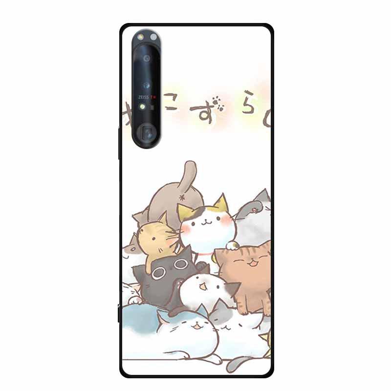 Embossed Color Painted Soft Case with Textured Design for Sony 1 IV Phone