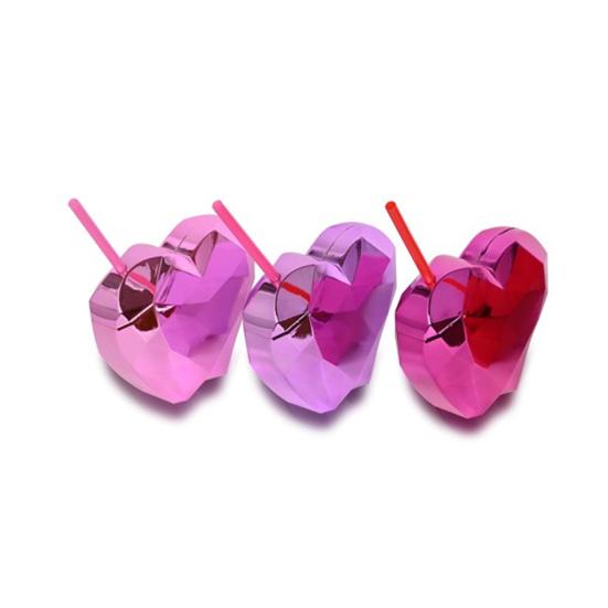 600ml Food Grade Heart Water Mug Large Capacity Eco-friendly Children Student Couple Bottle