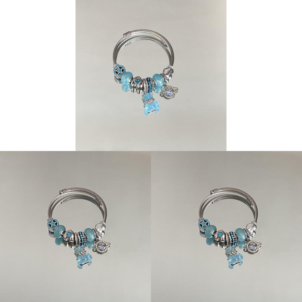 Bear Charm Bracelet With Electroplated Finish For Fashionable Women