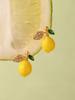 Lemon Pendant, Zircon Earrings, European and American Fashion Versatile Personality Temperament Cute Flower Stud Earrings
